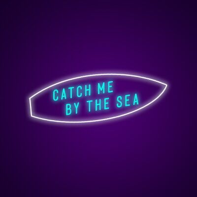 Catch Me By The Sea Neon Sign Perfect for beach houses and coastal decor