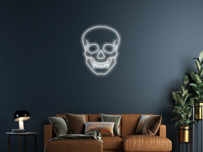 Simple Skull Customizable Sign Neon Sign Add a personal, edgy touch