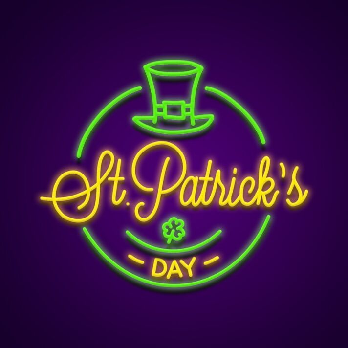 Happy St Patricks Day Neon Sign Celebrate St Patrick's Day with style