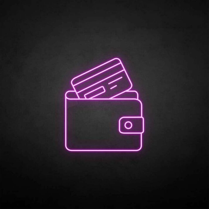 'Wallet' neon sign