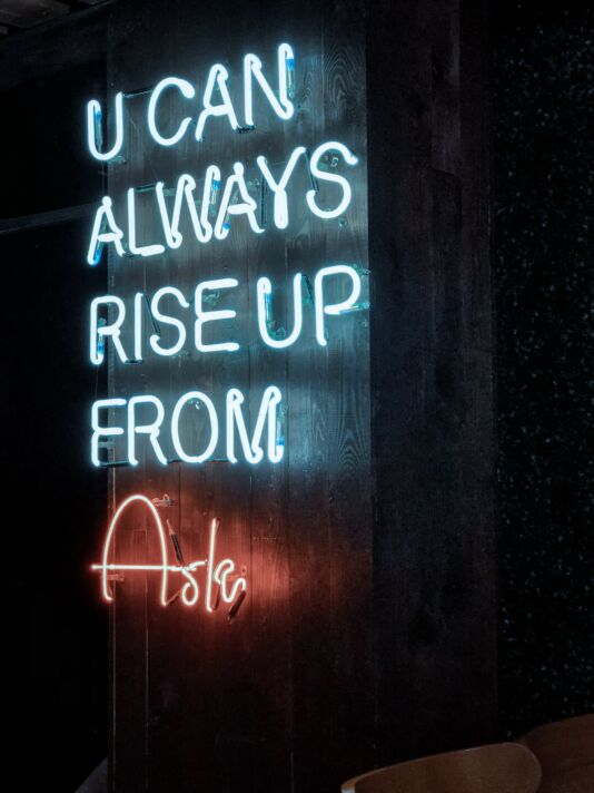 You Can Always Rise Up From Ash Neon Sign Inspire resilience and rebirth