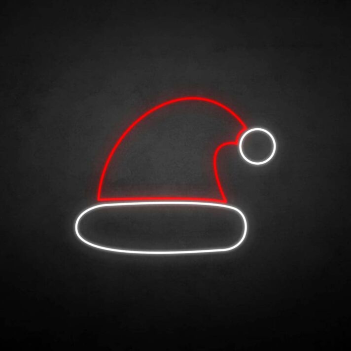 marry christmas - christmas hat neon sign