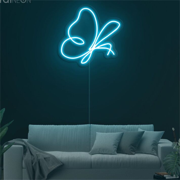 Brighten Your Space: Butterfly Wall Decor LED Neon Sign - Perfect for Home, Office, Weddings, and Celebratory Events.