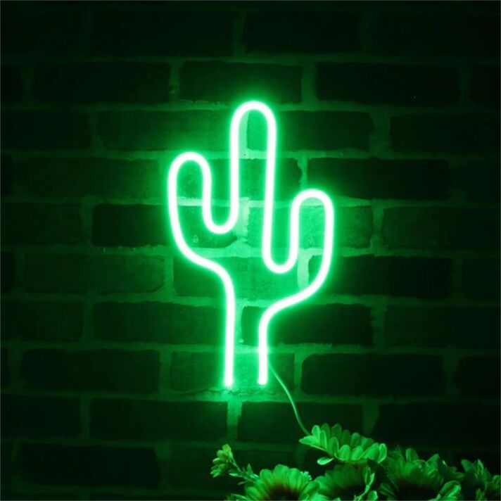 Brighten up your bar, storefront, or wedding ambiance with the vibrant Cactus Ultra-Bright LED Neon Sign.