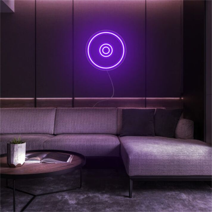 Brighten Up Your Music Room, Bar, or Party Ambiance with the Cd Disc LED Neon Sign.