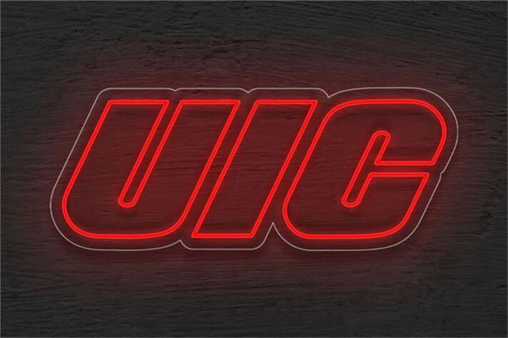Brighten Your Space: Chicago Uic LED Neon Sign for Home Decor, Bars, and Celebratory Events