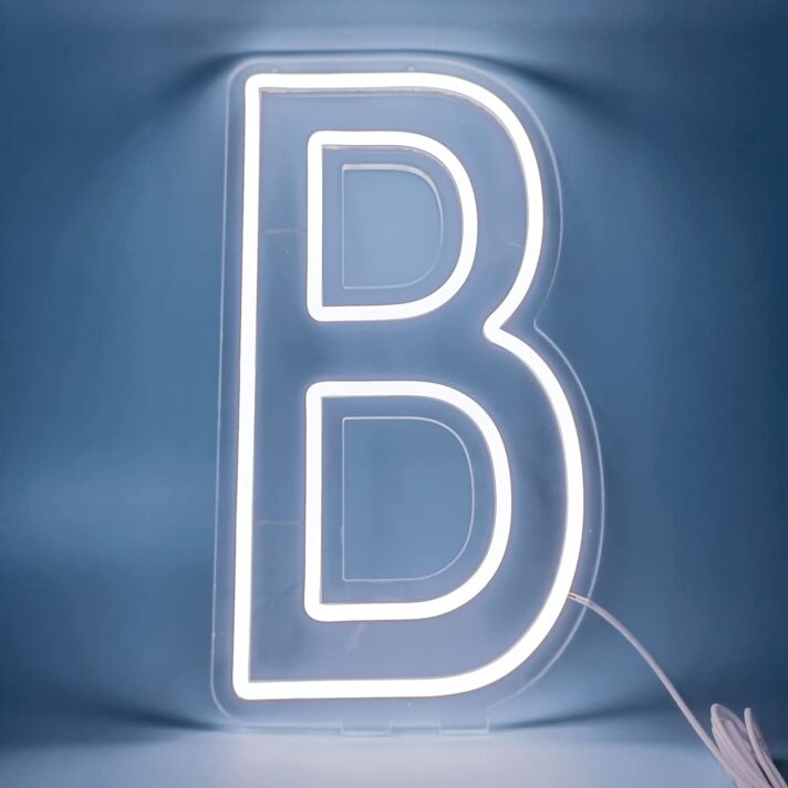Brighten up Your Space: Customized LED Neon Light Letter B LED Neon Sign for Bars, Weddings, and Office Decor.