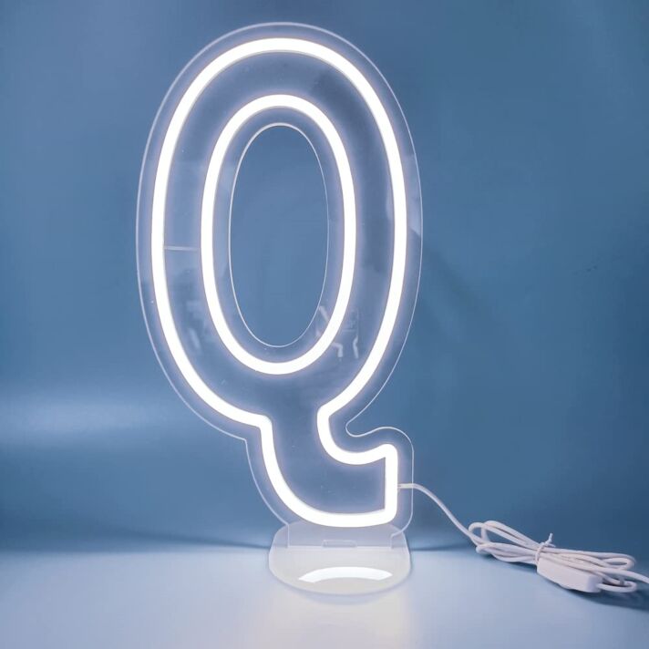 Brighten Your Birthday Bash and Add a Personal Touch to Home Decor with the Customized LED Neon Light Letter Q Neon Sign
