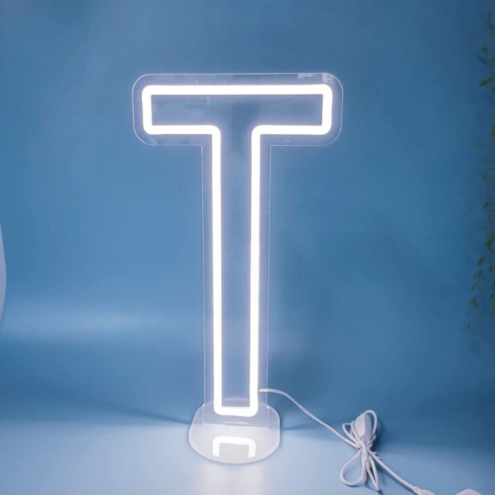 Enhance Your Home, Office, or Store Ambiance with the Customized LED Neon Light Letter T LED Neon Sign