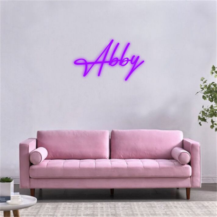 Elevate your celebration ambiance with Customized LED Neon Light Name Abby Birthday LED Neon Sign - Perfect for home decor, festive parties, and memorable events.