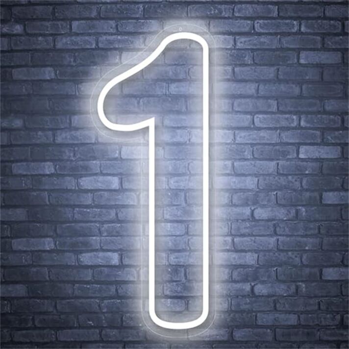 Brighten Up Celebrations and Spaces: Customized Number 1 LED Neon Sign for Weddings, Birthdays, and Home Decor.