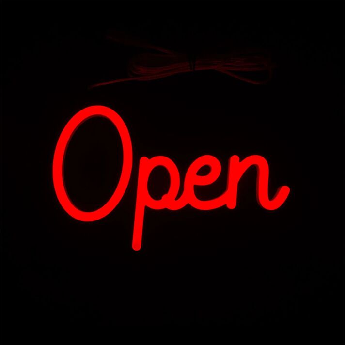 Brighten Up Your Entryway, Bar, or Restaurant with the Door Open LED Neon Sign.