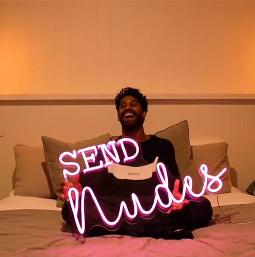 SEND nudes neon sign