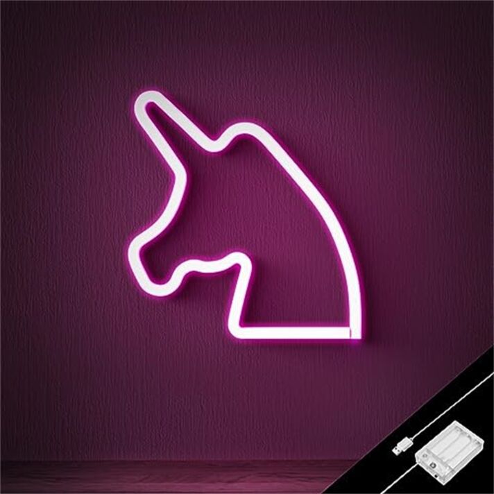 Add a magical touch to your child's bedroom or next birthday bash with the Girl Unicorn Pink LED Neon Sign.
