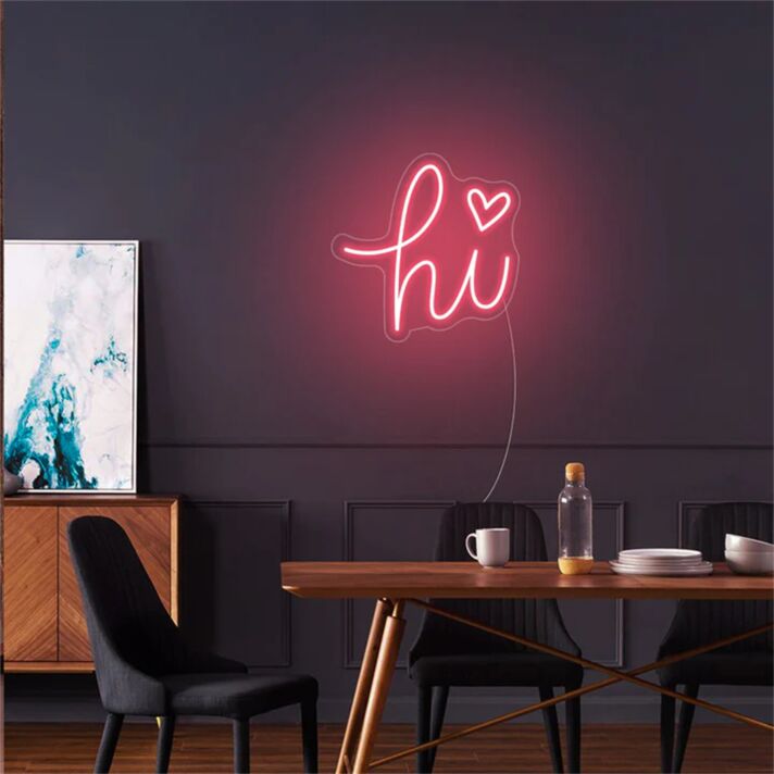 Brighten up Your Space: Hi LED Neon Sign, Perfect for Offices, Bars, and Memorable Weddings.
