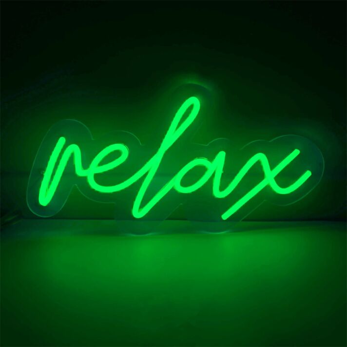Brighten Your Space: Perfect for Home Decor, Office Ambiance, and Bar Settings with LED Relax LED Neon Sign.