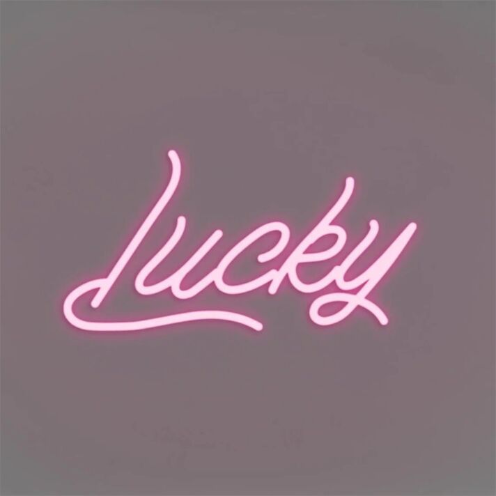 Brighten Up Your Space: Lucky LED Neon Sign Perfect for Home Decor, Office Ambiance, and Celebratory Events Like Weddings & Parties.