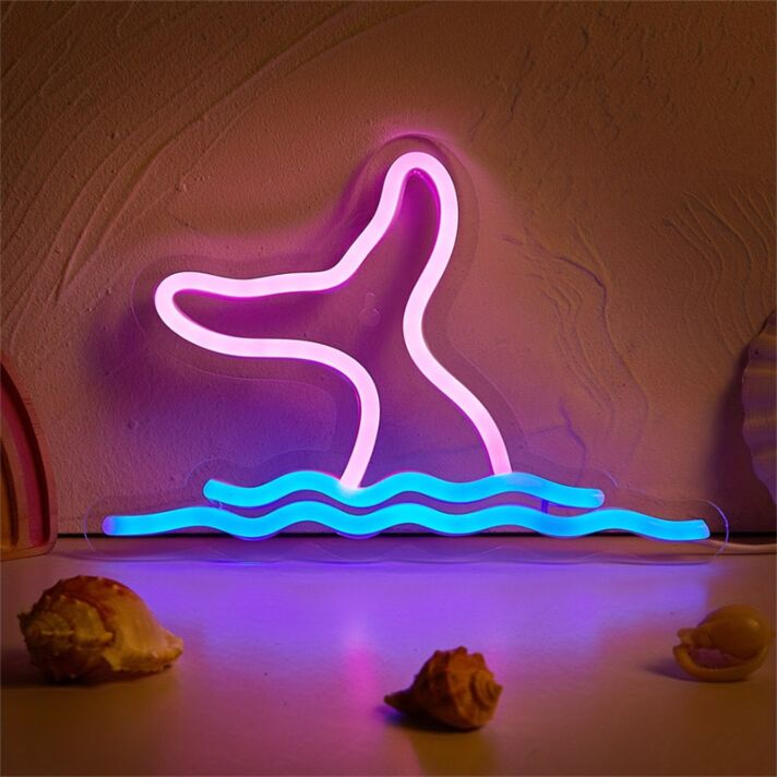 Add a Splash of Fantasy to Any Room, Party, or Event with the Mermaid Tail LED Neon Sign.