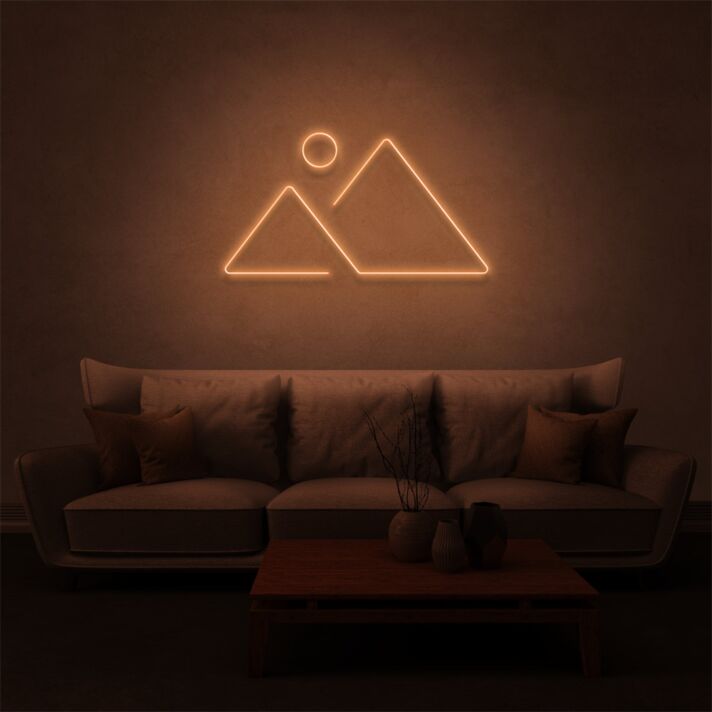 Elevate Your Space: Mountain Ranges Adventure LED Neon Sign for Home Decor, Bars, and Outdoor Adventure Settings
