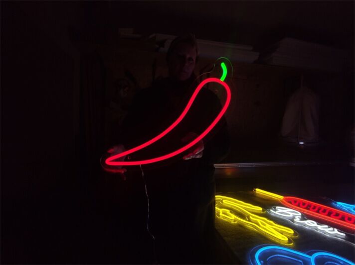 Brighten Up Your Bar, Restaurant, or Kitchen with the Pepper LED Neon Sign: Perfect for Creating a Warm Ambiance.