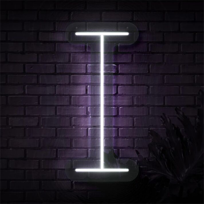 Brighten Up Your Space: Personalized Initial Letter I LED Neon Sign for Home Decor, Romantic Weddings, and Vibrant Parties