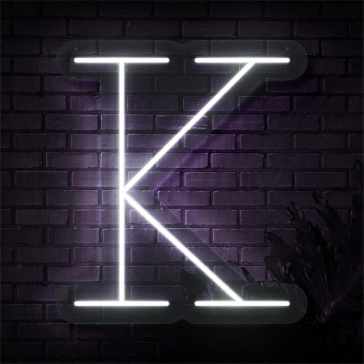 Brighten Your Space: Personalized Initial Letter K LED Neon Sign Ideal for Weddings, Bars, and Home Decor