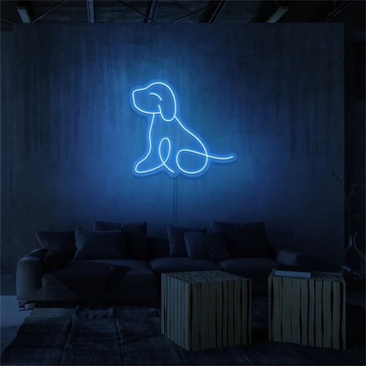 Enhance Your Living Space, Office, or Party Ambiance with the Adorable Puppy LED Neon Sign