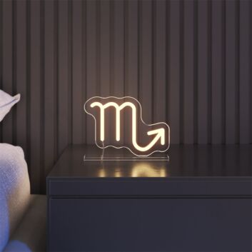 Brighten Up Your Space: Mini Scorpio LED Neon Sign Perfect for Bars, Bedrooms, and Birthday Celebrations.