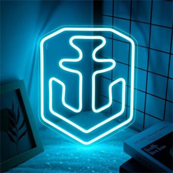 Brighten Up Your Bar, Office, and Home Decor with the Versatile Shield LED Neon Light Blue LED Neon Sign.