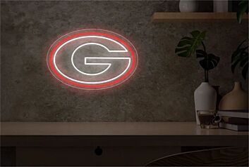 Brighten Up Your Space: The Georgia Power G Logo LED Neon Sign for Bars, Weddings, and Home Decor