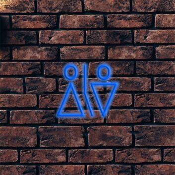 Brighten Up Your Space: Wc Minimalistic LED Neon Sign Perfect for Home Decor, Office Vibes, and Chic Bar Settings