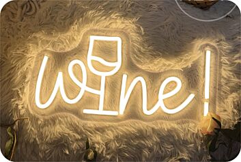 Brighten Your Bar, Home, or Wedding Celebration with the Wine LED Neon Sign.