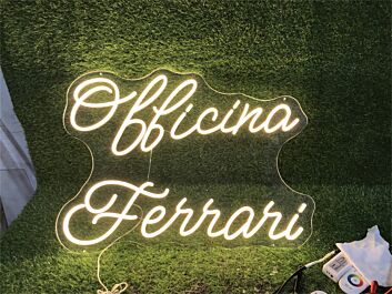Enhance Your Home, Office, or Bar Ambiance with Officina Ferrari Custom LED Neon Sign.