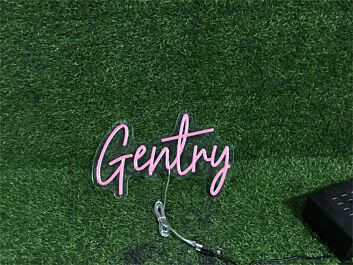 Brighten Up Your Special Moments: Personalize Custom Gentry LED Neon Sign for Weddings, Birthdays, and Home Ambiance.