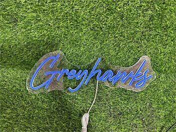 Brighten Up Your Space: Personalize Custom Greyhanks LED Neon Sign for Home, Office, Bars, and Weddings.