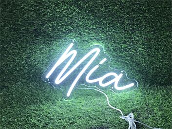 Elevate Your Space: Personalize Custom Mia LED Neon Sign for Home Decor, Bars, and Weddings