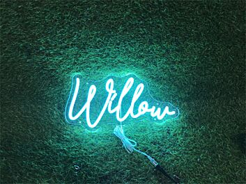 Brighten Up Your Space: Personalize Custom Willow LED Neon Sign for Home Decor, Office Vibes, Storefronts, and Buzzing Bars