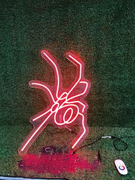 Light Up Your Night: Red Spider Cool Decor LED Neon Sign for Bars, Gaming Rooms, and Edgy Interiors.