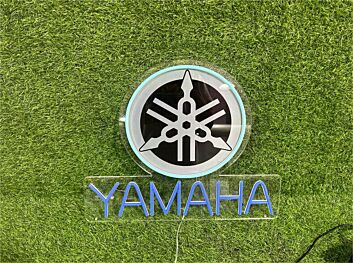 Brighten Up Your Space: Uv Yamaha Logo LED Neon Sign - Perfect for Bars, Home Decor, and Motorcycle Enthusiast Gatherings.