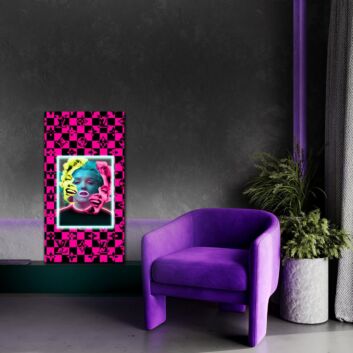 Brighten Your Space: Uv Light Neon Artwork Dazzling Led Display Perfect for Bars, Weddings, and Home Decor