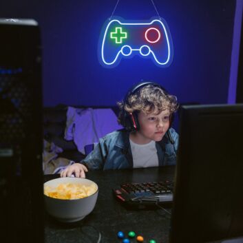 Elevate Your Gaming Den, Store, or Next Theme Party Ambiance with the Console Controller Neon Sing For Gamers.