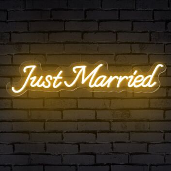 Brighten Up Your Wedding and Home Decor with the &quot;Just Married&quot; Words Neon Sign.