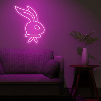 Enhance Your Easter Celebration and Decor with the Whimsical Long Ear Bunny Neon Sign - Perfect for Parties, Homes, and Store Windows!