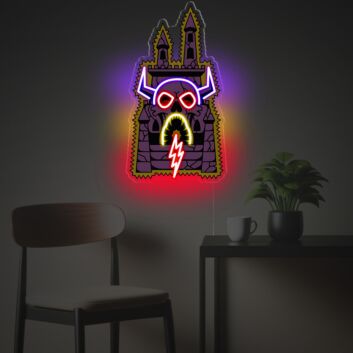 Brighten Your Realm: Medieval Castle LED Neon Acrylic Artwork Perfect for Home Decor, Themed Parties, and Fantasy Bars.
