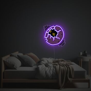 Brighten Up Your Space: Peeking Purple Egg LED Neon Acrylic Artwork Ideal for Bars, Bedrooms, and Celebrations.
