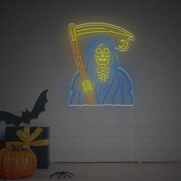 Elevate Your Halloween Decor or Themed Events with the Grim Reaper LED Neon Sign.