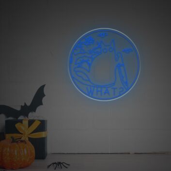 Spookify Your Space: Halloween Cat With Knife LED Neon Sign for Home, Office, and Themed Parties