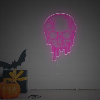 Brighten Your Halloween Celebrations and Themed Parties with the Halloween Melting Skull Head LED Neon Sign