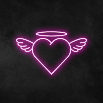Angel Heart Neon Sign