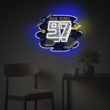 Elevate Your Bar, Office, or Store Ambiance with Air Max 97 In Space LED Neon Acrylic Artwork.